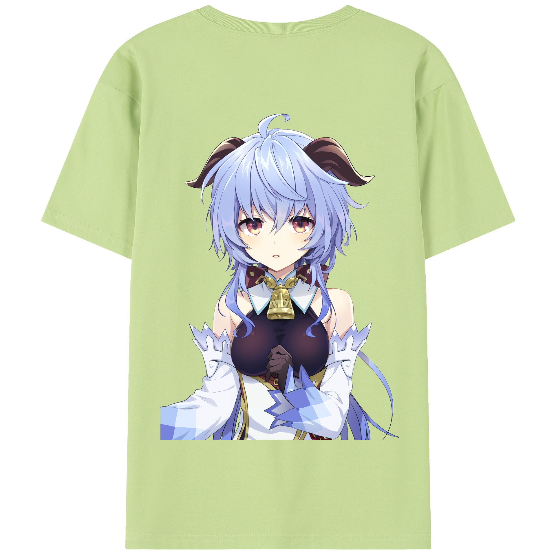 げんし神 甘雨 かんう genshin Ganyu 綿100％半袖Tシャツ（背面プリント）